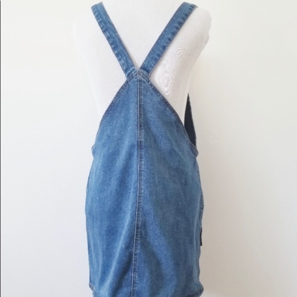 Denim overall skirt
